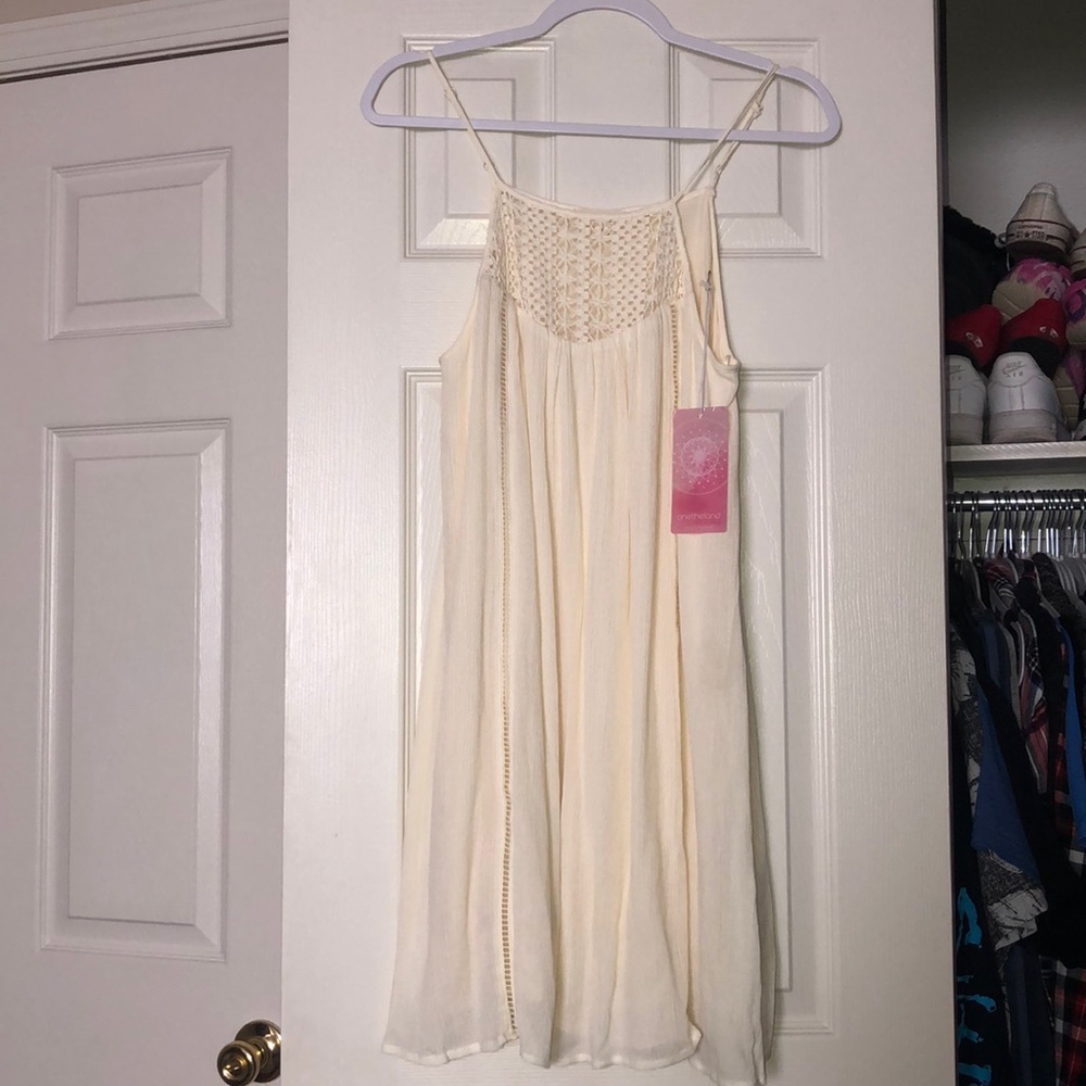 ivory dress with crochet chest